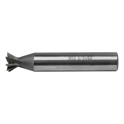3/8 Inch Cutting Diameter 60 Degree Straight Shank HSS Dovetail Milling Cutter • $16.77