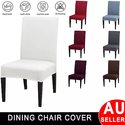 Dining Chair Cover Stretch Seat Slip Covers Spandex Washable Banquet Wedding • $12.99