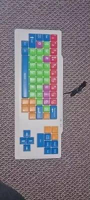 Large Key Large Print Lower Case Coloured Kids Wired Keyboard • £10