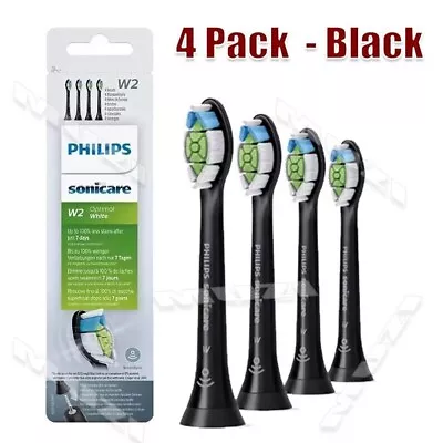 4 Pack Black Philips HX6064 Sonicare W2 Optimal White Toothbrush Heads • $16.33