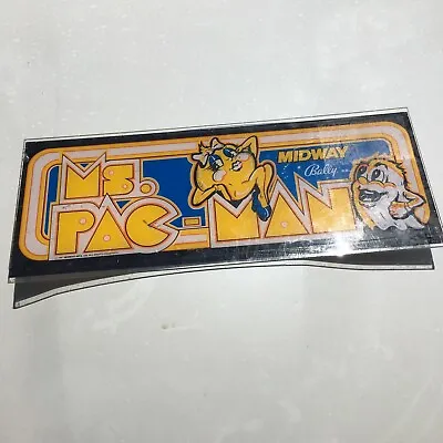 Original Vintage Ms Pac-Man Arcade Sign Marquee 1980s Video Game Midway A Bally • $75
