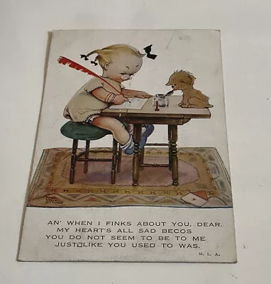 £3 • Buy Mabel Lucie Attwell - Girl Writing A Letter. Vintage Postcard