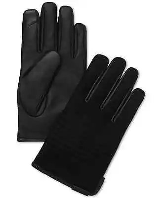 G2 Calvin Klein Black Men's Melton Faux-Leather Touchscreen Gloves • $18.95