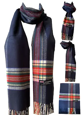 Winter Men Women Warm 100% Cashmere Scotland Made Plaid Scarf Wraps Wool Scarves • $7.99