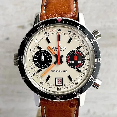 Breitling Chrono Matic 40 MM Ref: 2110 Vintage Cal:112 Buren Panda Chronograph • $10463.45