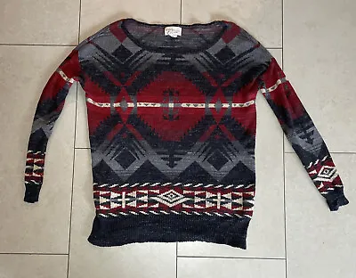 Ralph Lauren Denim & Supply Southwestern Indian Blanket Knit Cotton Sweater S  • $49.94