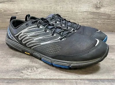 Merrell Ascend Glove Trail Running Shoes Connect Bare Black Gray Mens Size 10 • $41.65