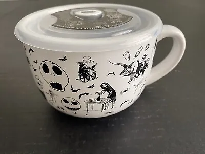 Disney Halloween Nightmare Before Christmas Soup Bowl Microwave Mug Pressure Lid • $20