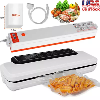 $19.99 • Buy Vacuum Sealer Machine Food Preservation Storage Saver Automatic With 10 Seal Bag