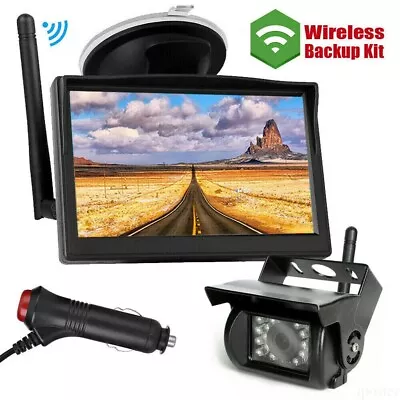 Wireless Rear Backup Camera 5  Car Monitor 12-24v For Motorhome Caravan Trailer • $52.99