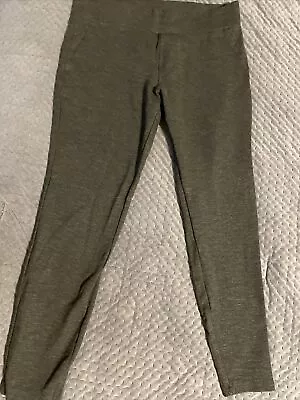 Matty M Pull On Ponte Pants Leggings With Dark Gray Pockets Women’s Size S Black • $5.49