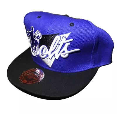 Indianapolis Colts NFL Snapback Mitchell And Ness Brand New Blue Hat￼ • $29.99