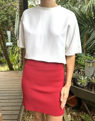 $15 • Buy Scanlan Theodore Crepe Knit Mini Skirt 6