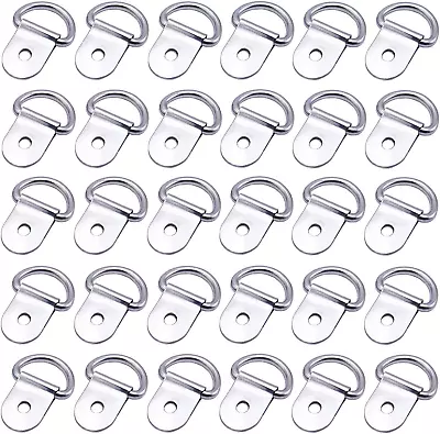 30 Pack Small Steel D-Ring Tie Downs D Rings Anchor Lashing Ring For Loads On C • $23.43