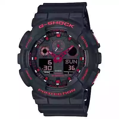 Casio GA100BNR-1A G- Shock Men's Black And Red Wristwatch • $169.99