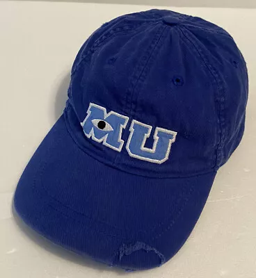 Disney Parks Pixar MU Monsters University Blue Adjustable Cap Hat Size Adult EUC • $20.88