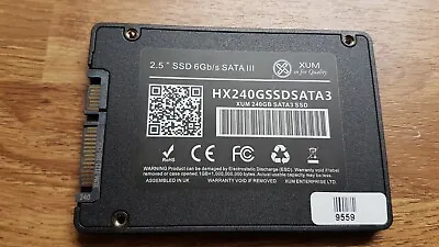 XUM 240GB SSD 2.5  6Gb/s SATA3 HX240GSSDSATA3 Solid State Drive • £13