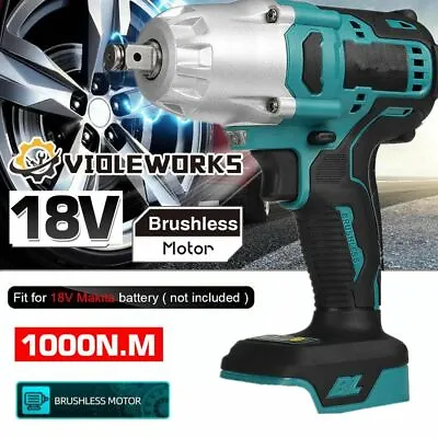 £47.99 • Buy 1000 Nm Brushless High Torque Impact Wrench 18 Volt Bare  For Makita Battery