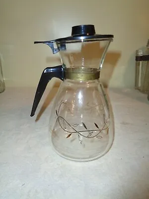 Tricolette Vintage 4 Cup Glass Coffee Carafe Pitcher Flameproof With Lid • $5.42