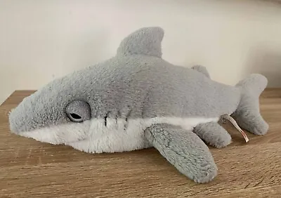 Keel Toys - Funny Bored Annoyed Great White Shark Plush Soft Toy 37cm • $27