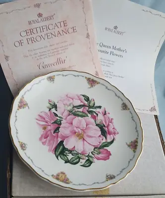 Boxed Royal Albert Queen Mothers Favourite Flowers Ltd Ed Plate - Camellia + COA • £3.99