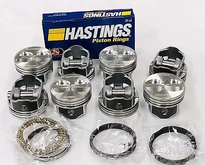 SPEED PRO Hypereutectic Flat Top Pistons/8+MOLY Rings Ford SB 289 302 9.0:1 STD • $218.75