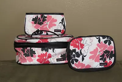 MARY KAY Makeup Travel Bag Case Organizer Small Bag And Pouch 3 PC SET Floral • $12.95