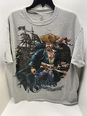 Disney Store Pirates Of The Caribbean” Jack Sparrow Graphic T-Shirt • $18
