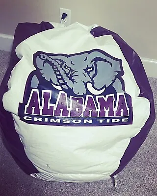University Of Alabama  UA  Vintage Bean Bag Chair  Red And White Big Al • $299.99