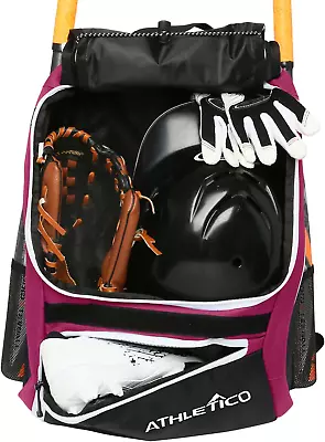 Athletico Baseball Bat Bag - Backpack For Baseball T-Ball & Softball Equipment  • $39.48