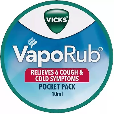 Vicks VapoRub For Cold Cough Blocked Nose Headache Breathing Difficulty 10ml FS • $5.75