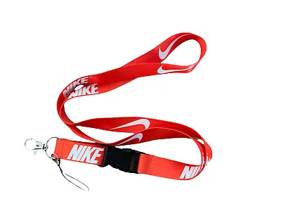 $6.99 • Buy Nike Lanyard Neck Detachable ID Badge Keychain Holder Orange/White Fast Shipping