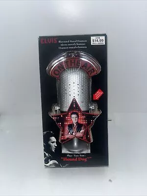 New ELVIS Presley Illuminated Musical Microphone Ornament  Hound Dog  • $8