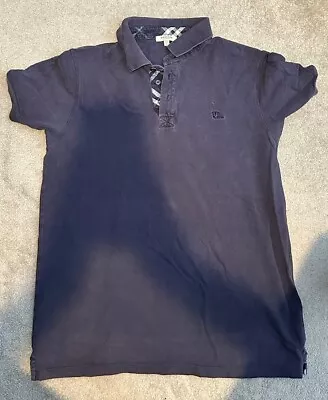 Burberry Polo Shirt - Men’s Large - Navy Blue • $49.50