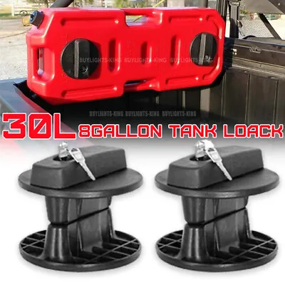 30L 8Gallon Fuel Tank Pack Mounting Bracket Gas Container Jerry Can Lock SUV ATV • $56.99