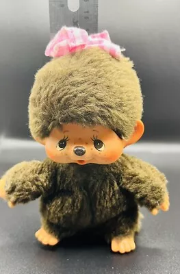 Vintage Monchhichi Monkey ￼Girl Doll Japan Sekiguchi Pacifier 1974 Plush Toy • $18