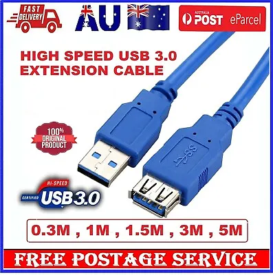 $7.99 • Buy USB 3.0 Extension Cable Cord High Speed Male To Female Connector For Laptop PC
