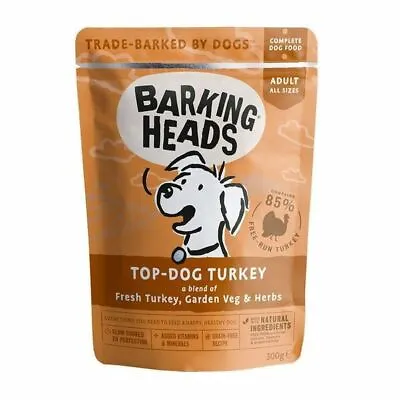 £8.31 • Buy Barking Heads Adult Top Dog Food Turkey Grain Free Puppy Healthy Snack 300g 