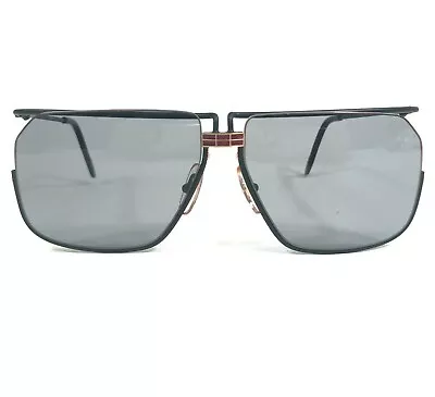 Vintage Ferrari Sunglasses F18 586 Black Square Frames W Black Lenses And Case • $170.63