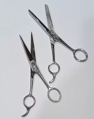 Vintage Set Of Farr 7  Thinner & Cutting Scissors Shears Refurbished Great Shape • $21.25