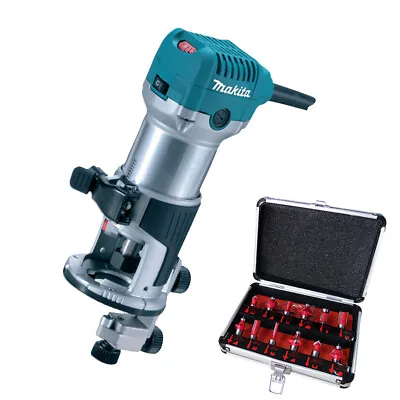 £116 • Buy Makita RT0700CX4 1/4  Router / Laminate Trimmer 110V With 12 Piece Cutter Set