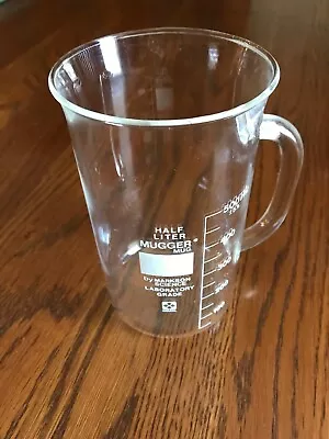 Markson Science Half Liter Mugger Mug - Beaker Style Lab Grade Glass By SIBATA • $29.99