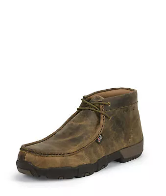 Justin Mens Dark Brown Leather Work Boots Steel Toe 4in • $117.99