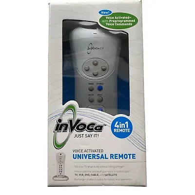 InVoca Voice Activated Universal TV DVD CableBox Satellite Remote Control 028470 • $18.81