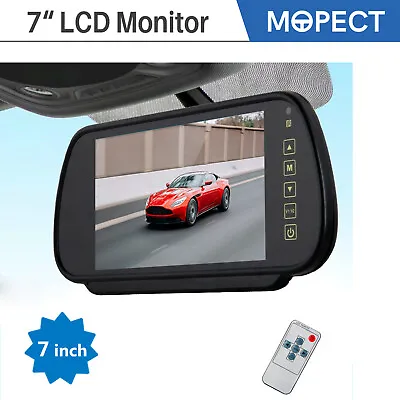 MOPECT 7  HD Screen Mirror Parking Monitor For Car Reversing Rear View Camera • £41.59