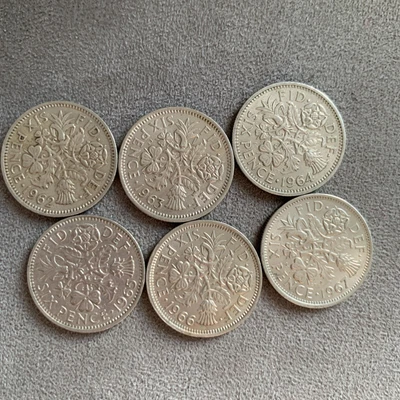 £5 • Buy Sixpence Coins 1962 To 1967