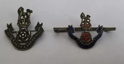 2 Loyal North Lancashire Regiment Brooches 1 Enamelled Both Appear To Be Silver • £10