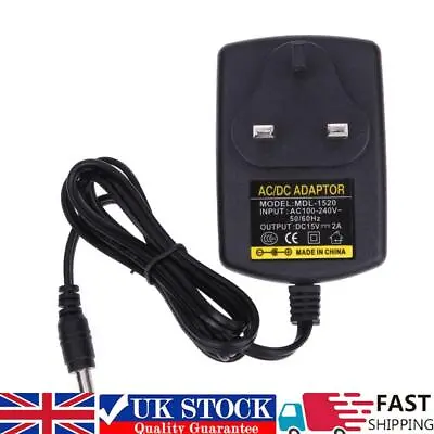 DC15V 2A Adapter AC 100V-240V To DC 15V Converter Power Supply Adapter • £6.60