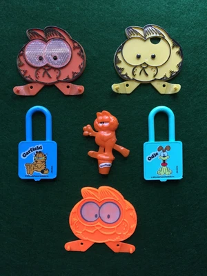 $20 • Buy VTG Kellogg's LOT ***GARFIELD LOCKS REFLECTOR TOPPER*** Cereal Premium Prize Toy