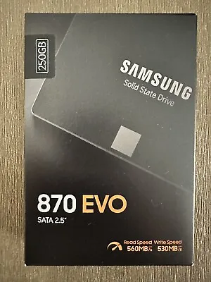 $50 • Buy Samsung 870 EVO 250GB 2.5  SATA III Internal SSD (MZ-77E250BW)